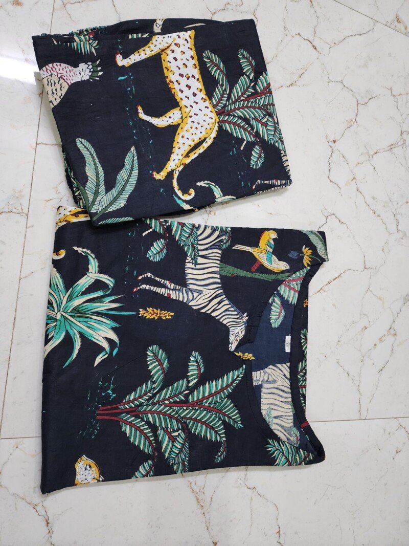 Beautiful Indian Printed Cotton Cord Set Readymade - Image 6