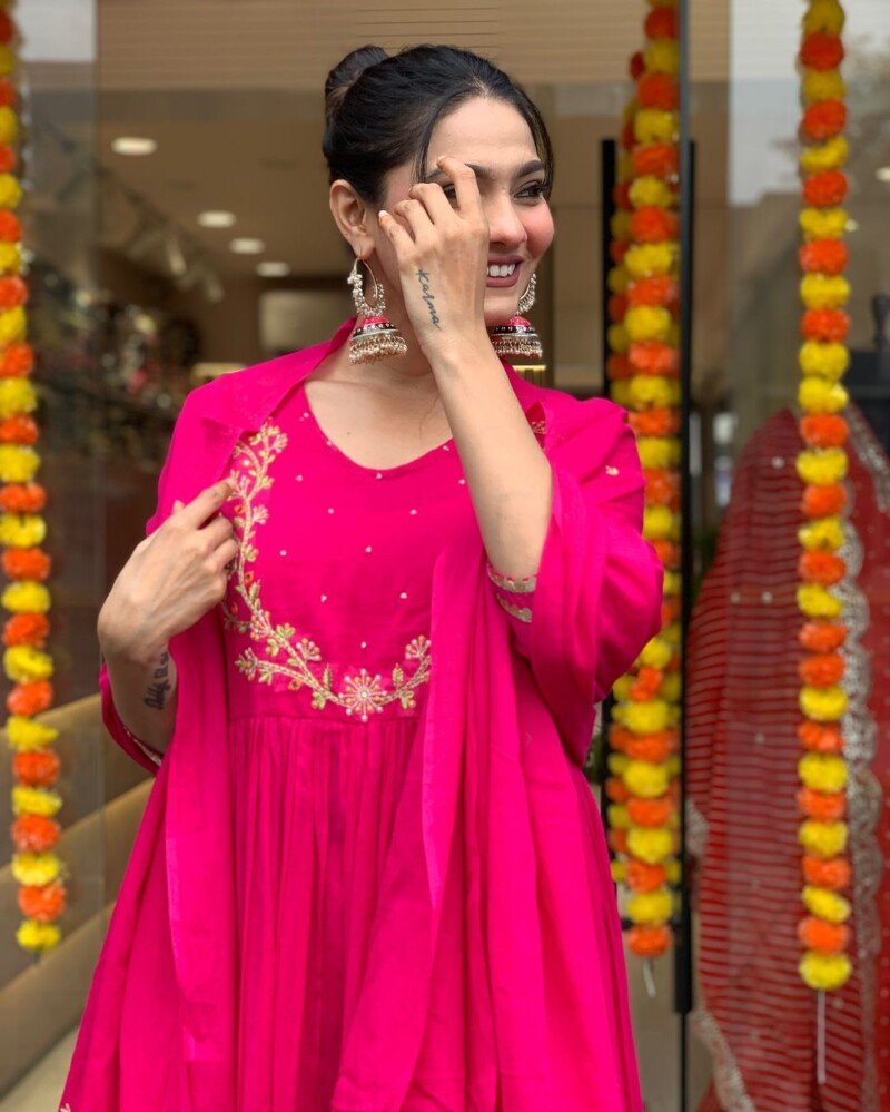 Indian Traditional Wedding/Party Wear Rayon Dress Readymade - Image 5