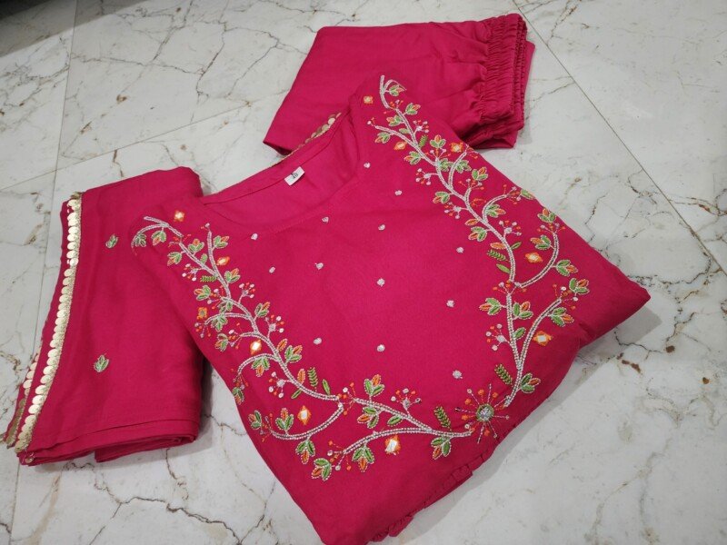 Indian Traditional Wedding/Party Wear Rayon Dress Readymade - Image 8