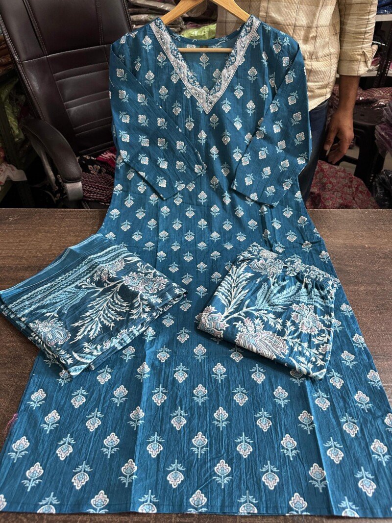 Wedding/Party Wear Printed 3Piece Kurta set Readymade - Image 6