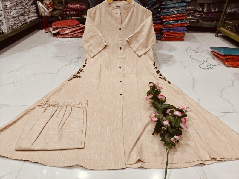Summer Wear Pure Cotton Anarkali 2Piece Suit Readymade - Image 3
