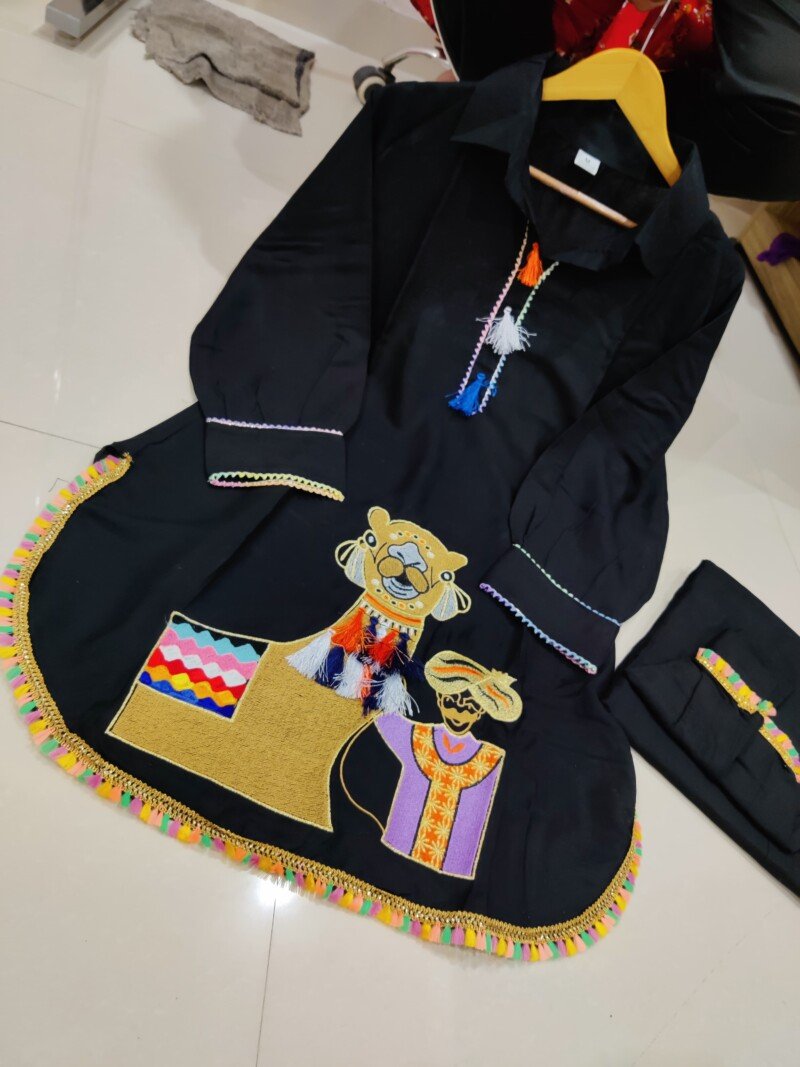 Party/Wedding Wear Cotton Embroidered Cord Set Readymade - Image 3