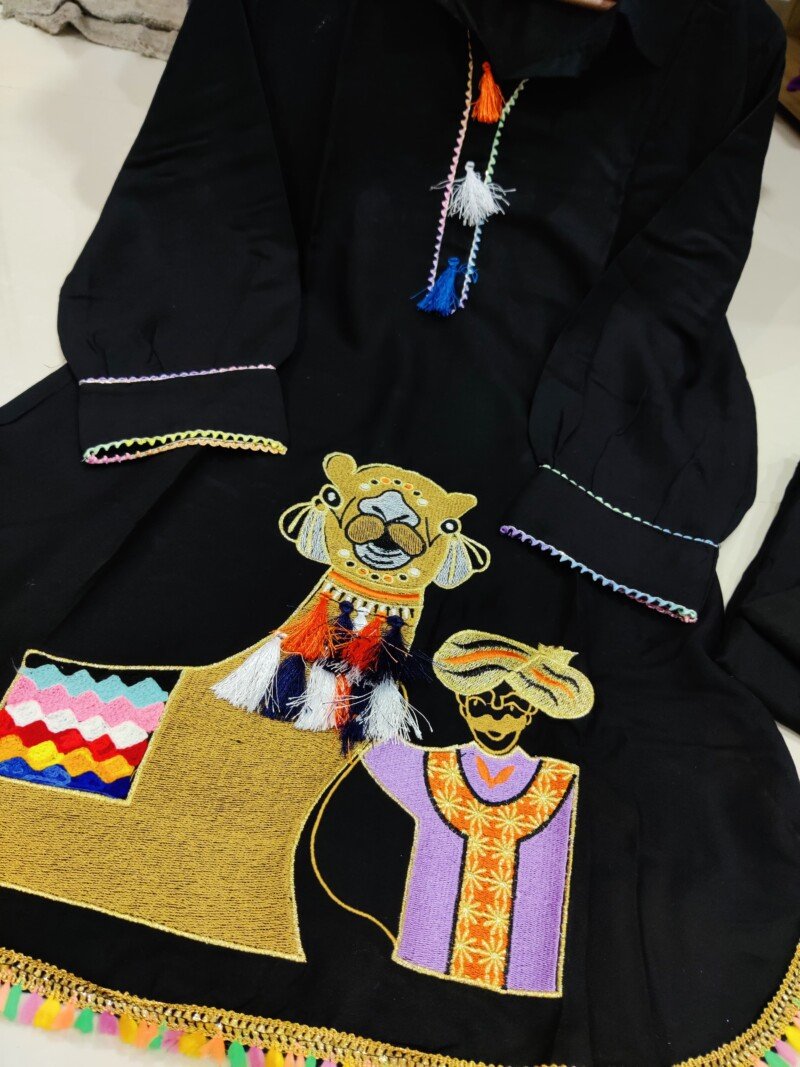 Party/Wedding Wear Cotton Embroidered Cord Set Readymade - Image 4