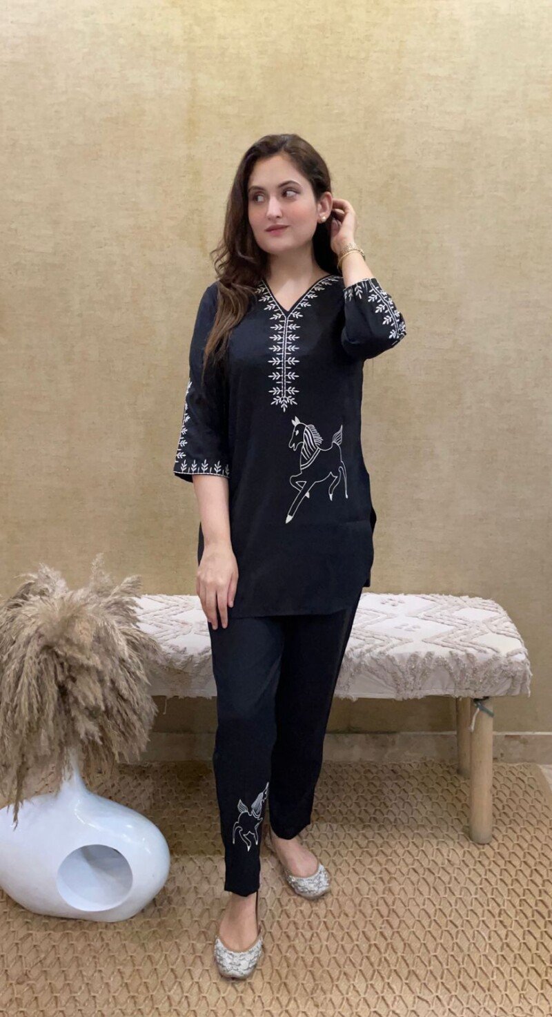 Beautiful Cotton Embroidered Cord Set Summer Wear Dress