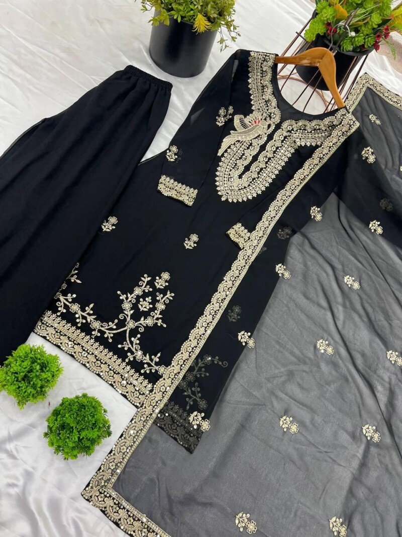 Wedding/party Wear Georgette Kurta  Set - Image 7