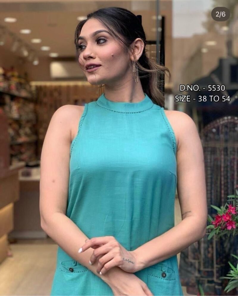 Plus/Regular Size Dress South Cotton Kurti Palazzo Suit Stitched - Image 7