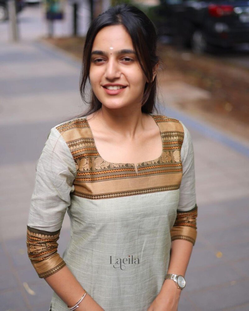 Beautiful Printed Cotton Kurta Pant Dupatta Set Readymade - Image 5
