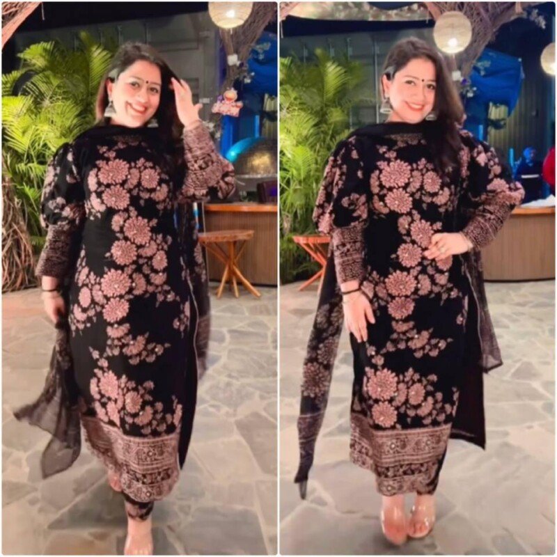 Party/wedding Wear Look Georgette Kurta Pant Set Stitched