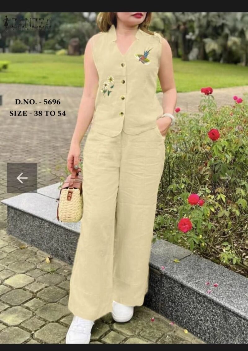Plus/Regular Size Cotton Flex Embroidered Cord Suit Fully Stitched