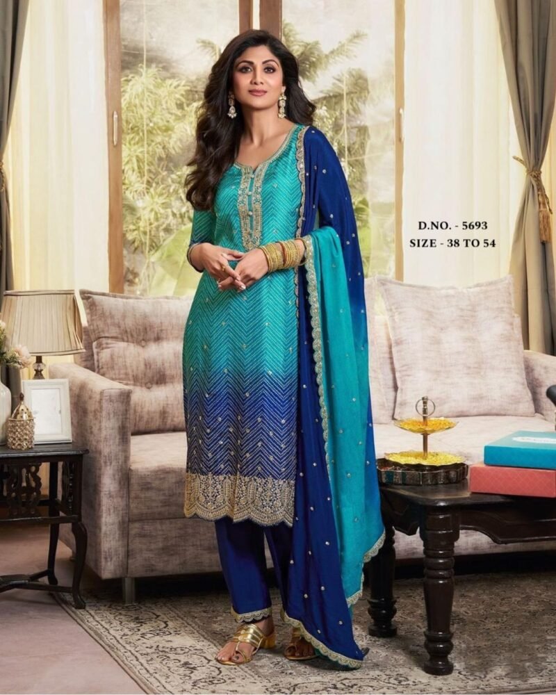 Party/Wedding Wear Plus Size Dress Cotton Kurti Pant Suit