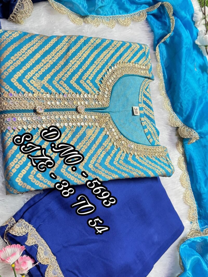Party/Wedding Wear Plus Size Dress Cotton Kurti Pant Suit - Image 6