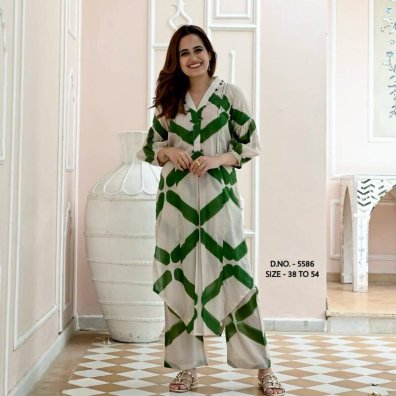 Plus/Regular Size Beautiful White Cotton Cord Suit Fully Stitched - Image 3