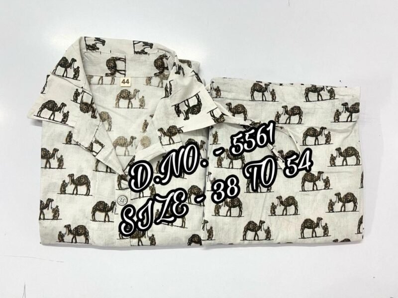 Plus/Regular Size Cord Set, Cotton Printed 2p. Cord Set Stitched - Image 6
