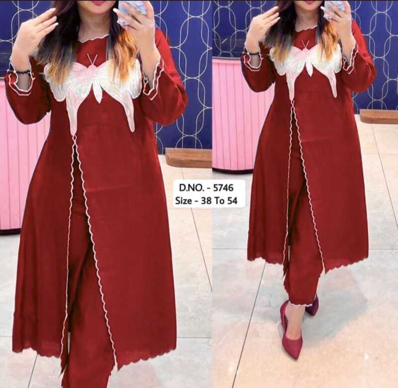 Plus/Regular Size Cotton Flex Kurta with Side Cut Dress ReadyMade